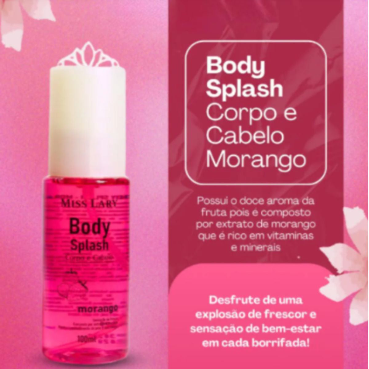 Body Splash Corpo e Cabelo 100ml - Miss Lary