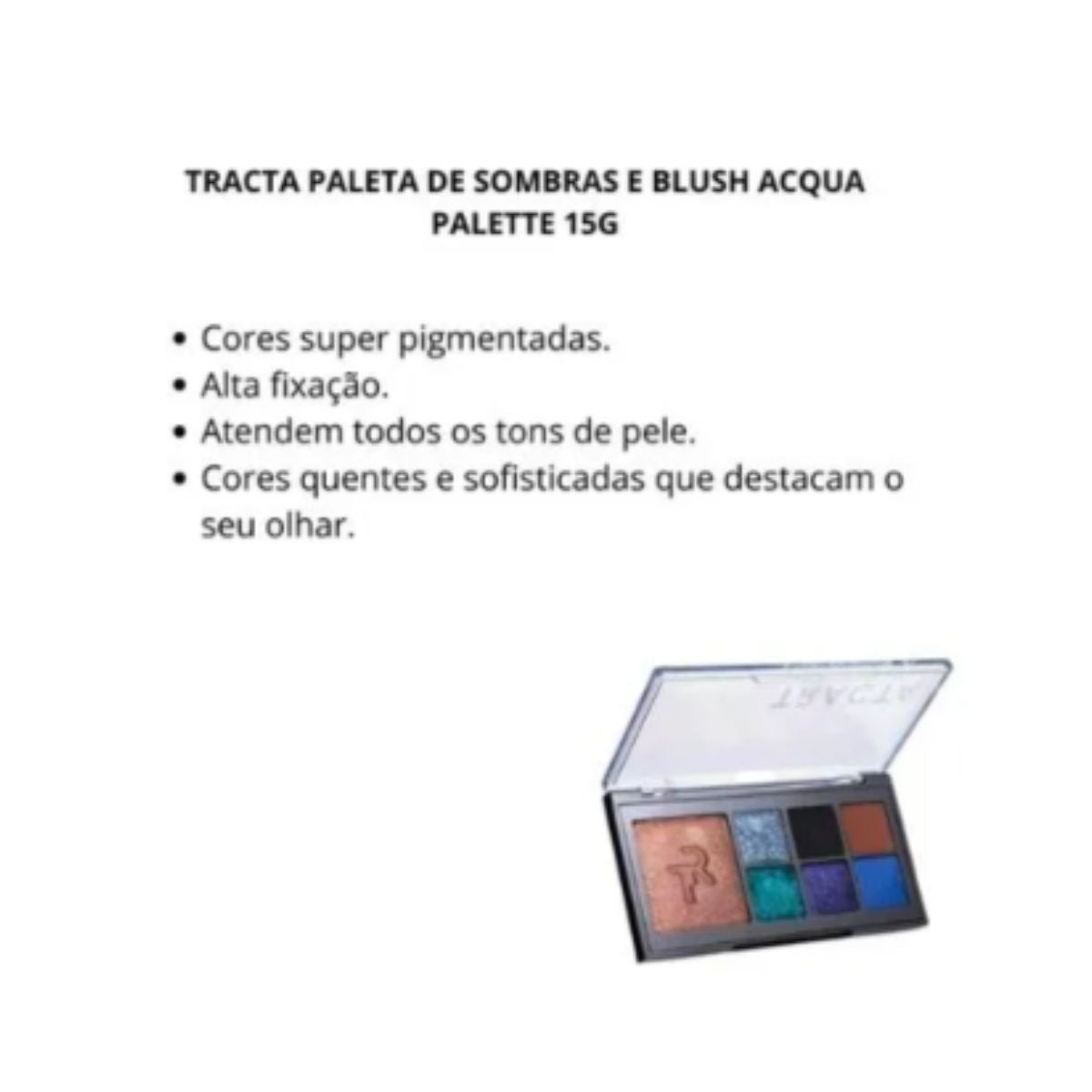 Paleta de sombras Palette 2x1 Sombra/Blush 15g - Tracta