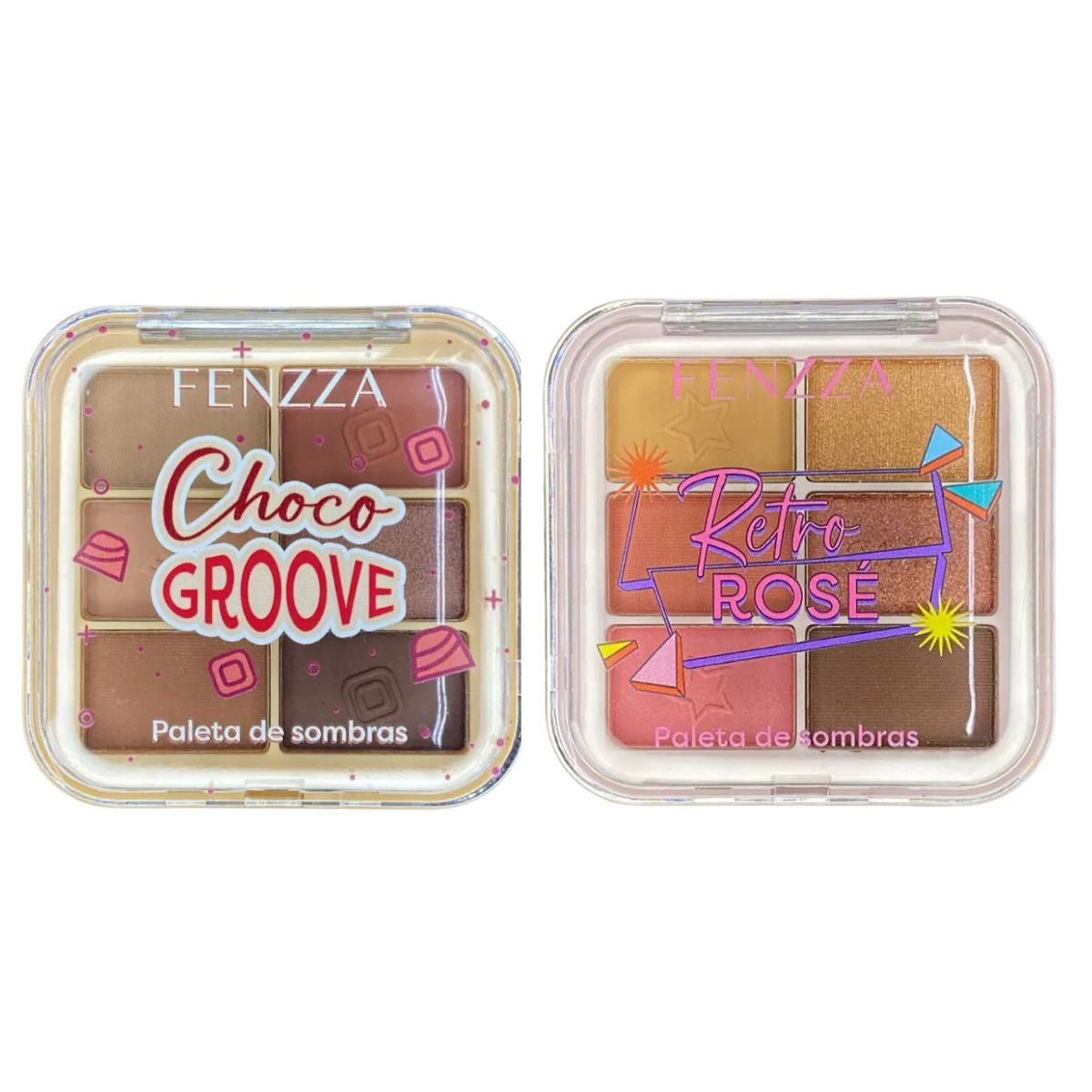 Paleta de Sombras Retro Rose e Choco Groove - Fenzza