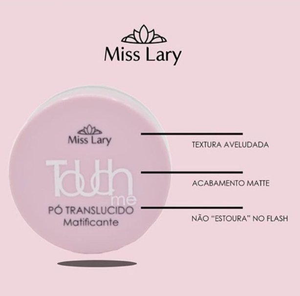 Linha Touch Me Pó facial translúcido HD - Miss Lary