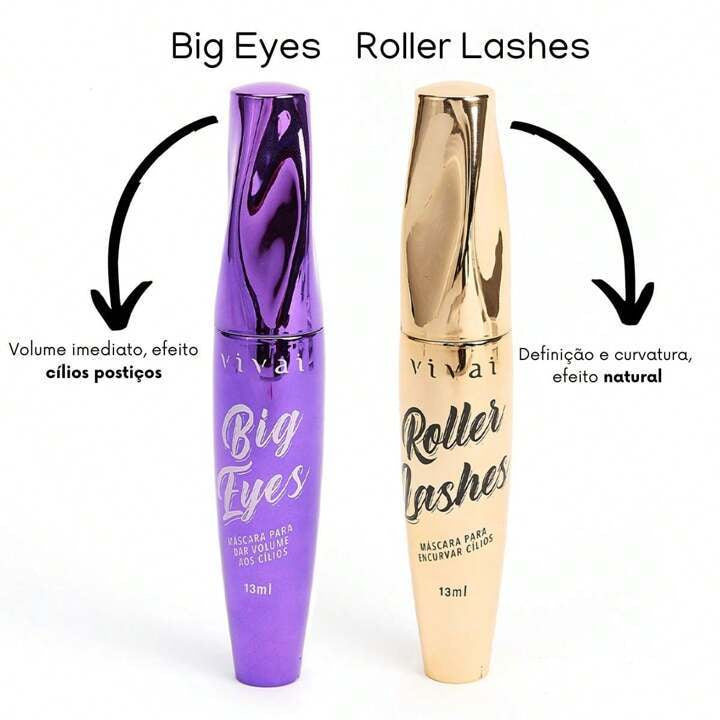 Máscara Para Cílios Big Eyes and Roller Lashes - Vivai