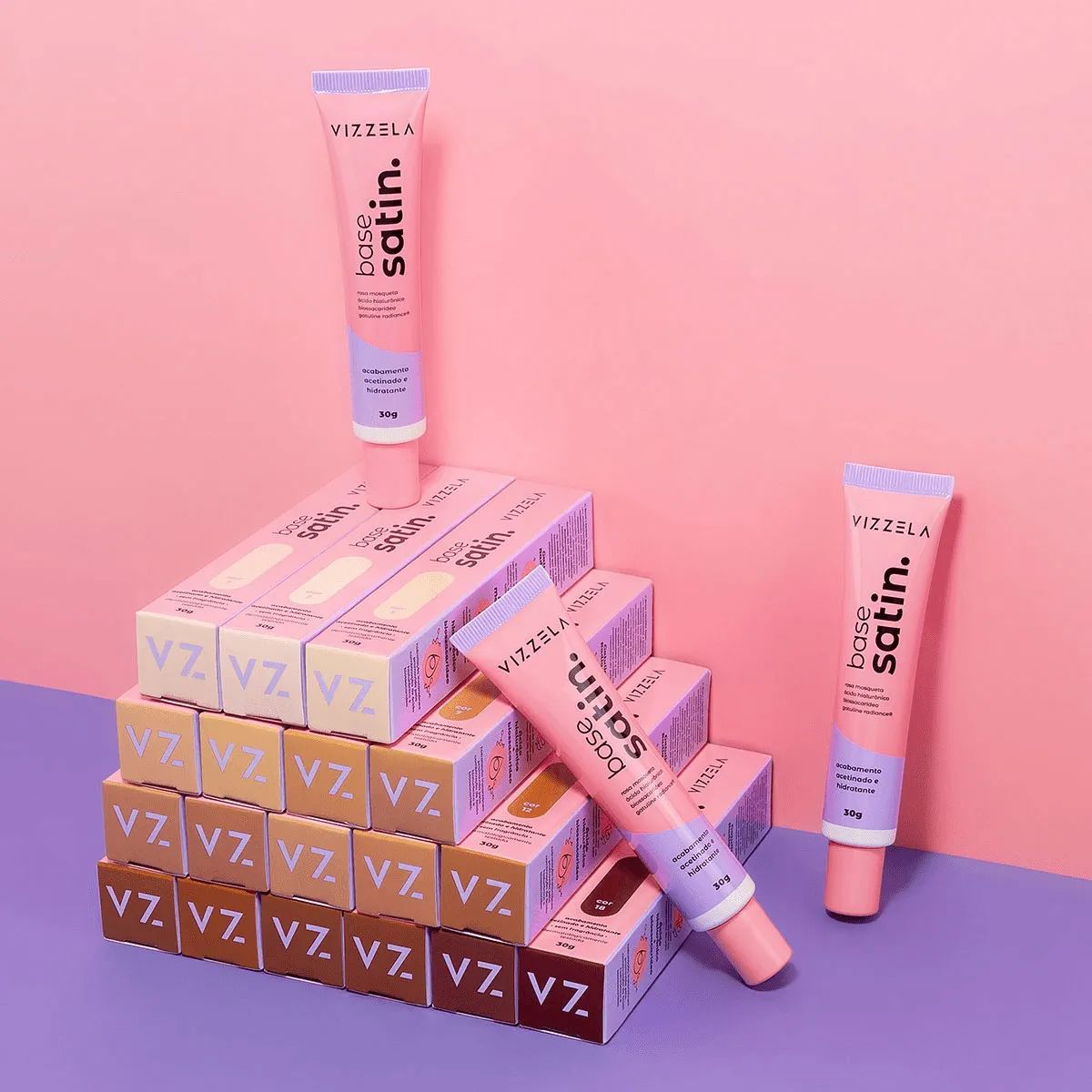 Base líquida Satin - Vizzela