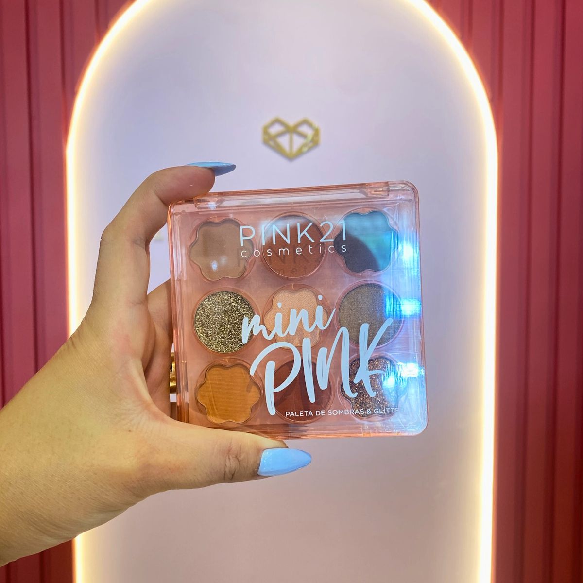 Paleta de Sombras e Glitter Mini Pink - Pink 21