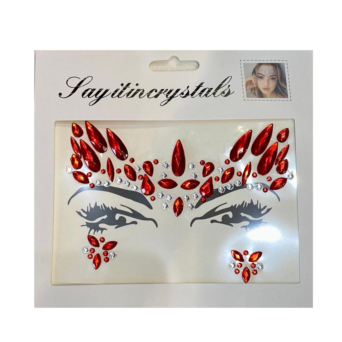 Adesivo strass para rosto carnaval