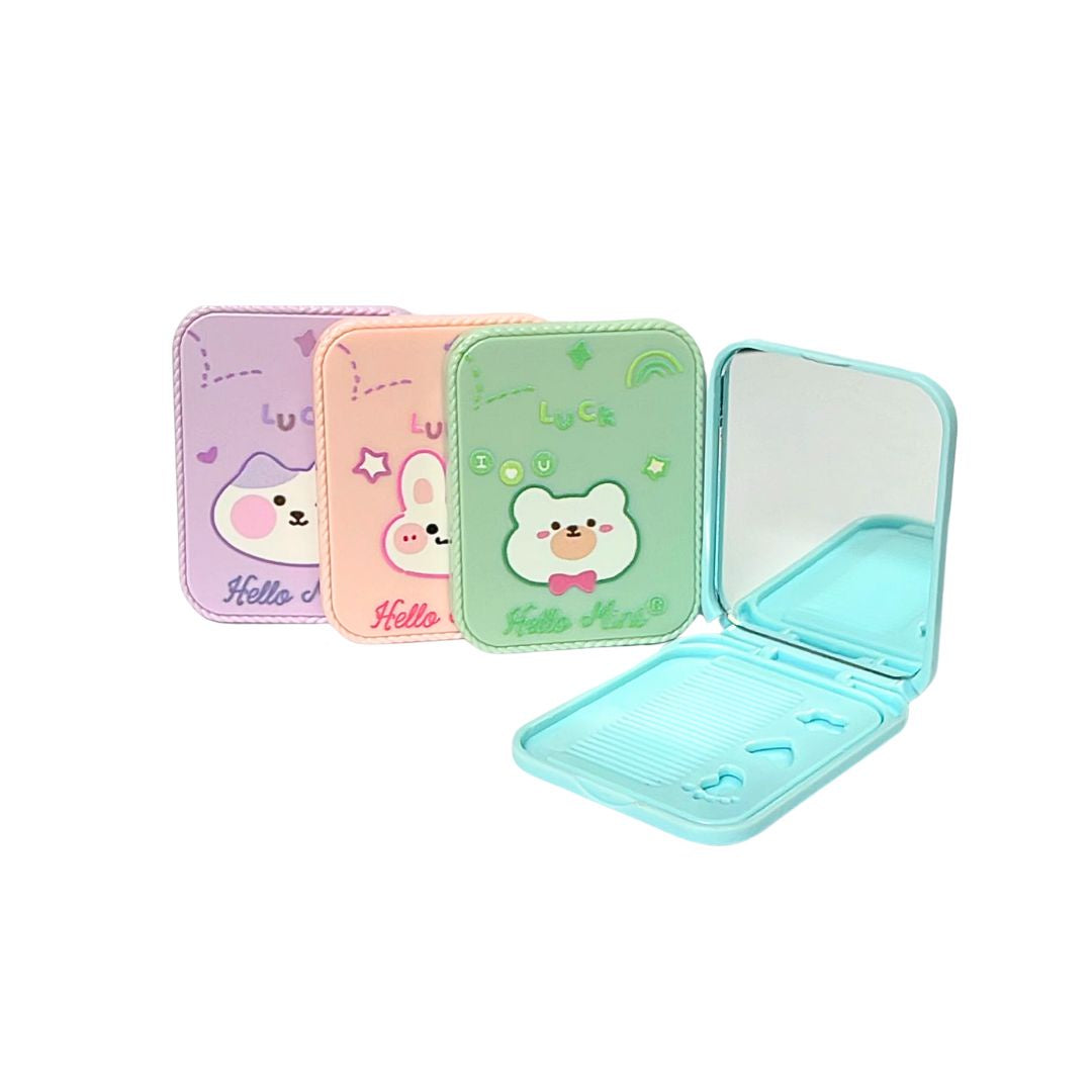 Espelho de Bolsa com Pente - Hello Mini