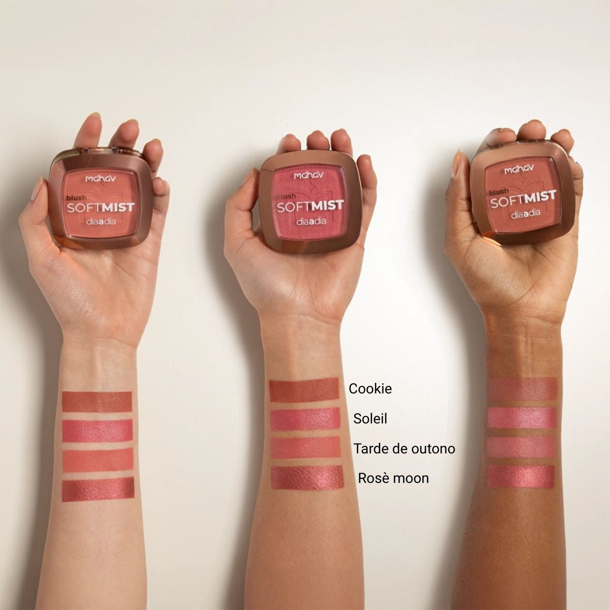 Blush Compacto Soft Mist Dia a Dia com espelho- Mahav