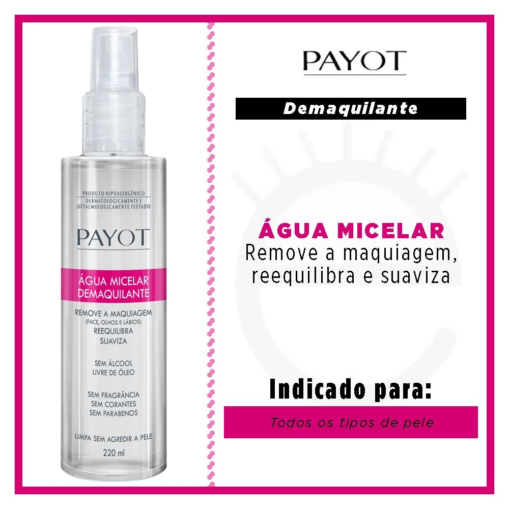 Água Micelar Payot Demaquilante 220ml