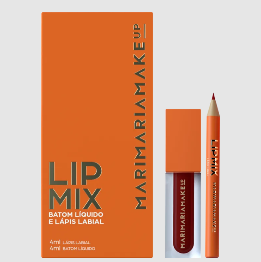 Lipmix Batom Líquido + Lápis Labial - Mari Maria Makeup