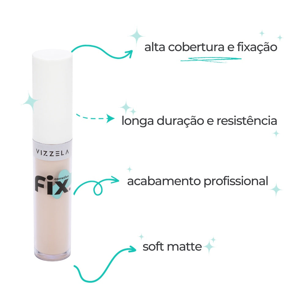 Corretivo Líquido Fix Soft Matte - Vizzela