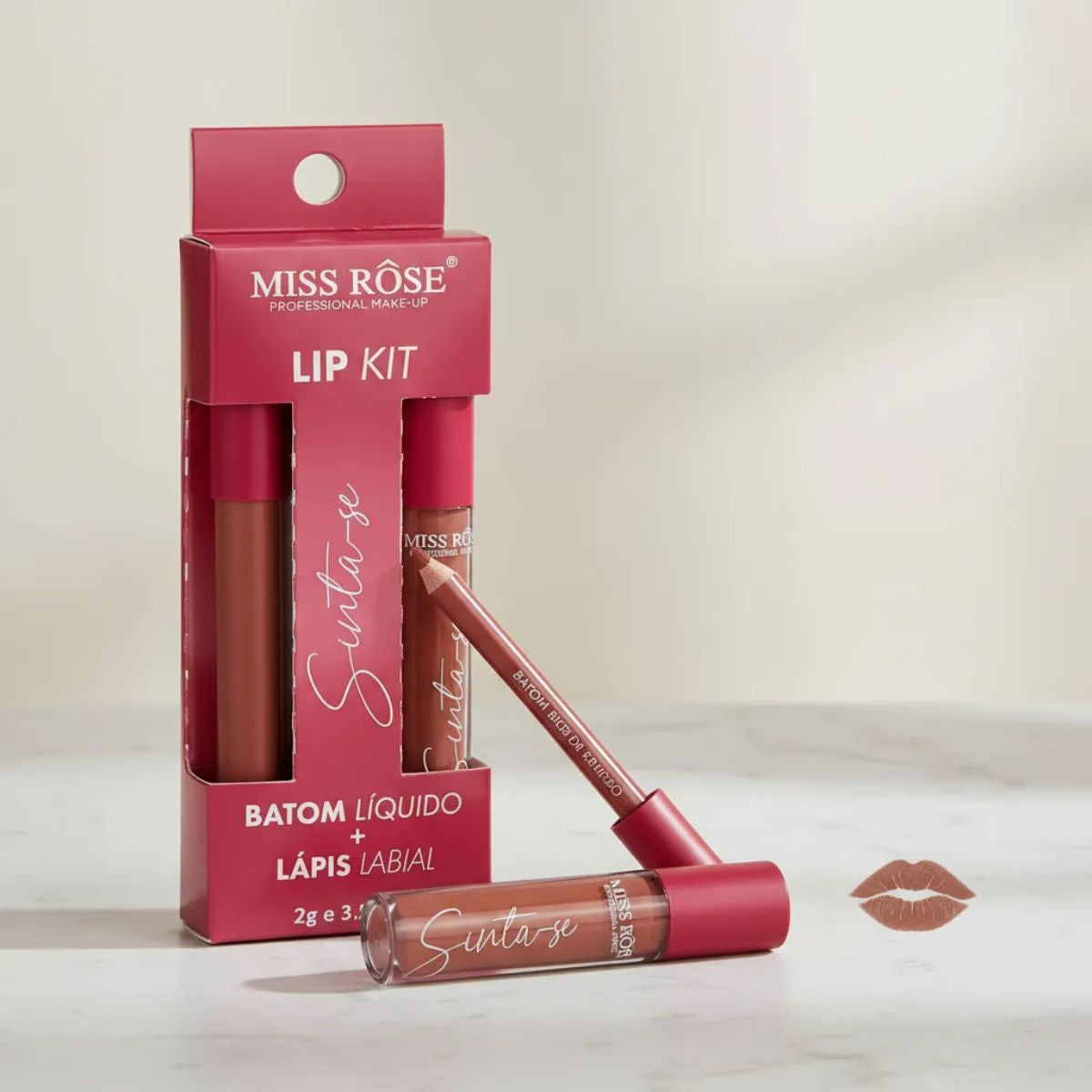 Lip kit batom e lápis - Miss Rose