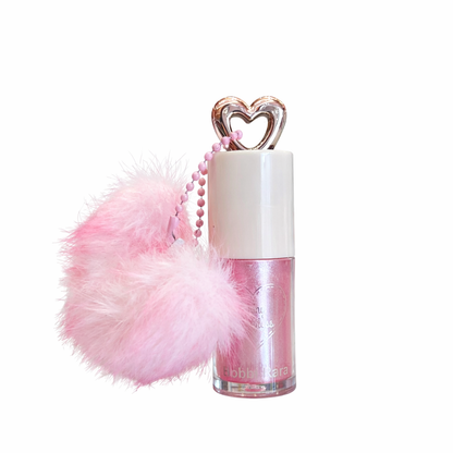 Lip Gloss Shiny Chaveiro Com Pom Pom Coração - Bobbi Rara