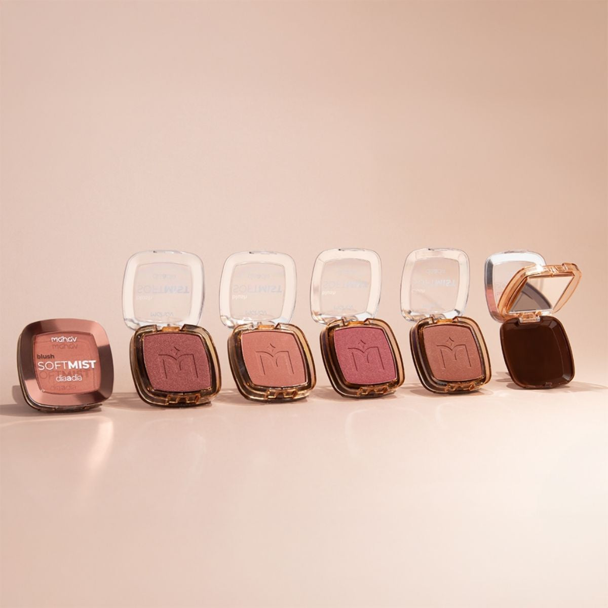 Blush Compacto Soft Mist Dia a Dia com espelho- Mahav