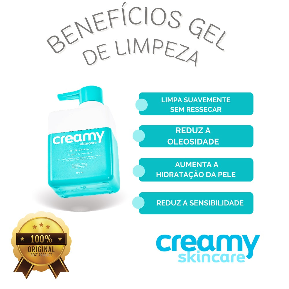 Gel de Limpeza antioleosidade 180ML - Creamy