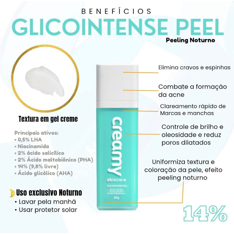 Glicointense Peel Peeling Norturno 30G - Creamy