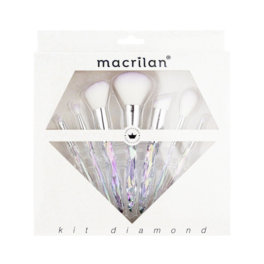 Kit 7 Pincéis Profissionais Diamond ED003 - Macrilan