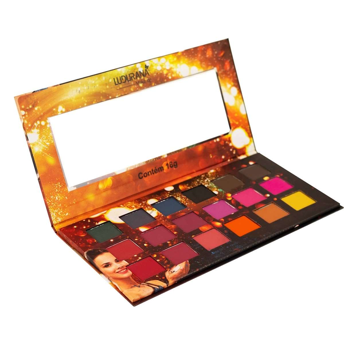 Paleta de sombras 18 cores - Ludurana