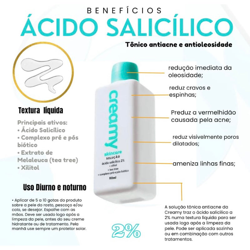 Acido Salicilico anti-acne 90ML - Creamy