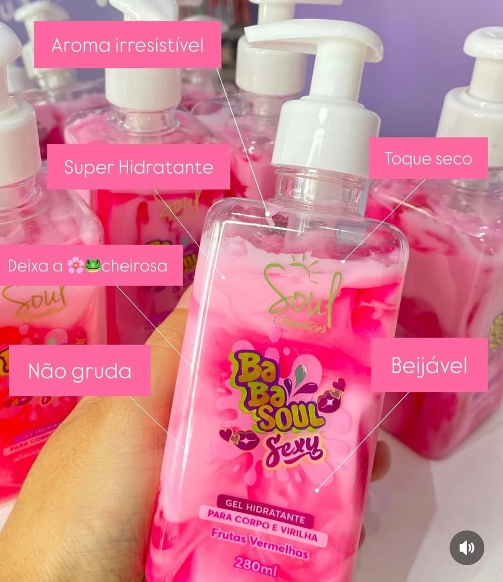 Gel Hidratante Babasoul Sexy - Soul Cosmeticos  200g
