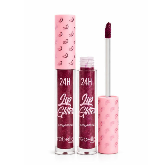 Batom Lip Glitter Liquido 24H efeito matte - Febella