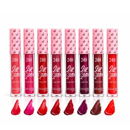Batom Lip Glitter Liquido 24H efeito matte - Febella