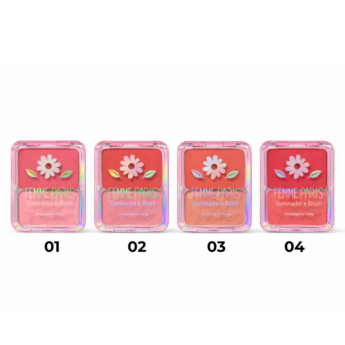 Iluminador e Blush 2 em 1 - Femme Paris
