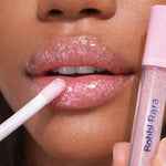 Lip Gloss com Brilho e Pena de Chaveiro - Bobbi Rara
