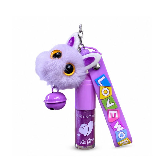 Lip gloss chaveiro Gatinho Roxo - Hold Morning