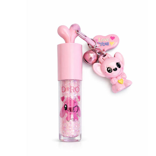 Lip Gloss Labial Angel Stitch com pingente - Huda Royal