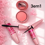 Kit 3 em 1 Colossal máscara, delineador e blush - Amor Anjo