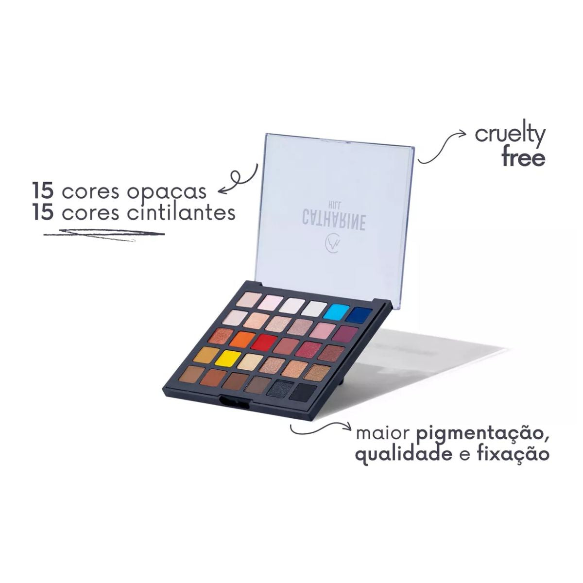 Paleta de Sombras Catharine Hill 1017- Alta Pigmentação 30 Cores