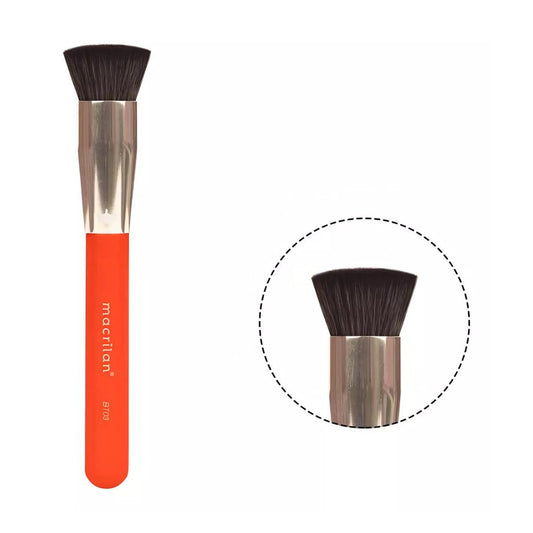 Pincel profissional kabuki para base BT03 Linha Beauty Tools - Macrilan