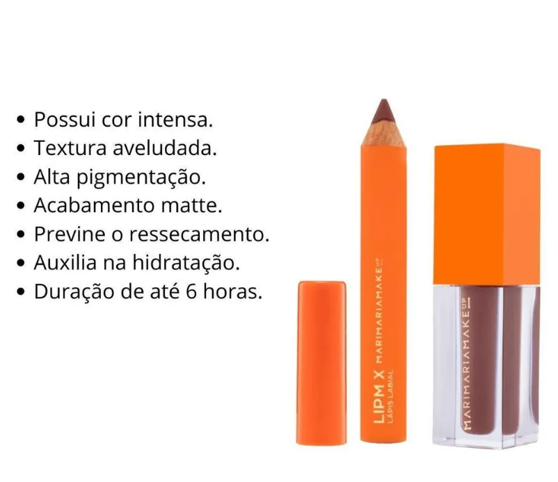 Lipmix Batom Líquido + Lápis Labial - Mari Maria Makeup